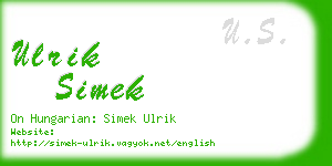 ulrik simek business card